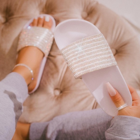 Last Size 10 🖤💎White Silver Crystals Embellished - Picture 2 of 8